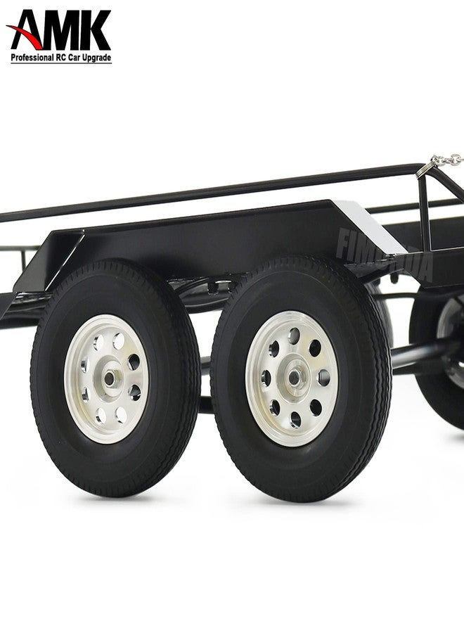 AMK Metal Builder Kit 1/10 RC Trailer with Hitch Mount Receiver & Hauling Ropes for Crawler Cars Axial SCX10 D90 Wrangler TRX4 TRX6 Redcat GEN8 - Image 4